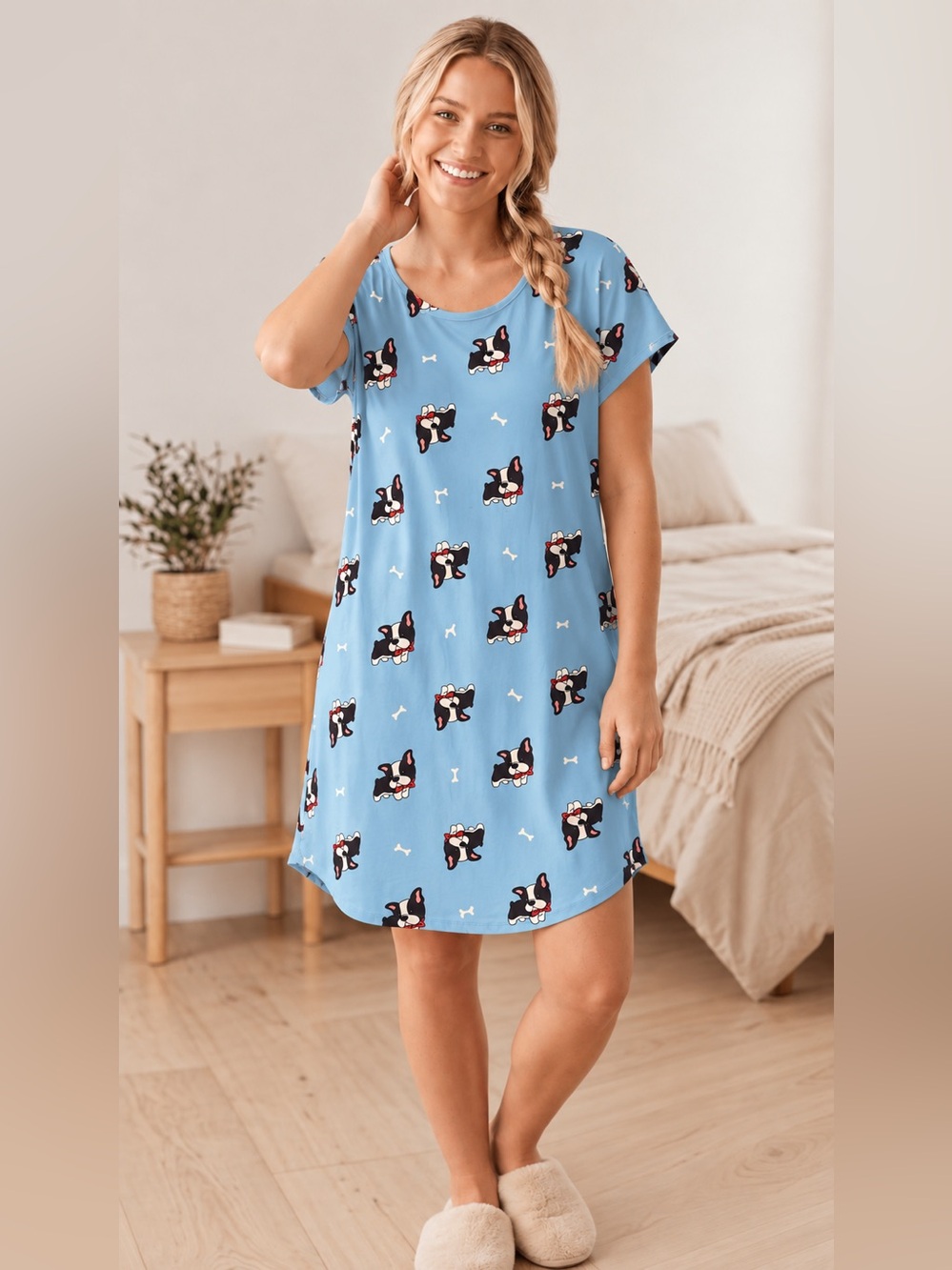 DKR Apparel Printed Night Shirt